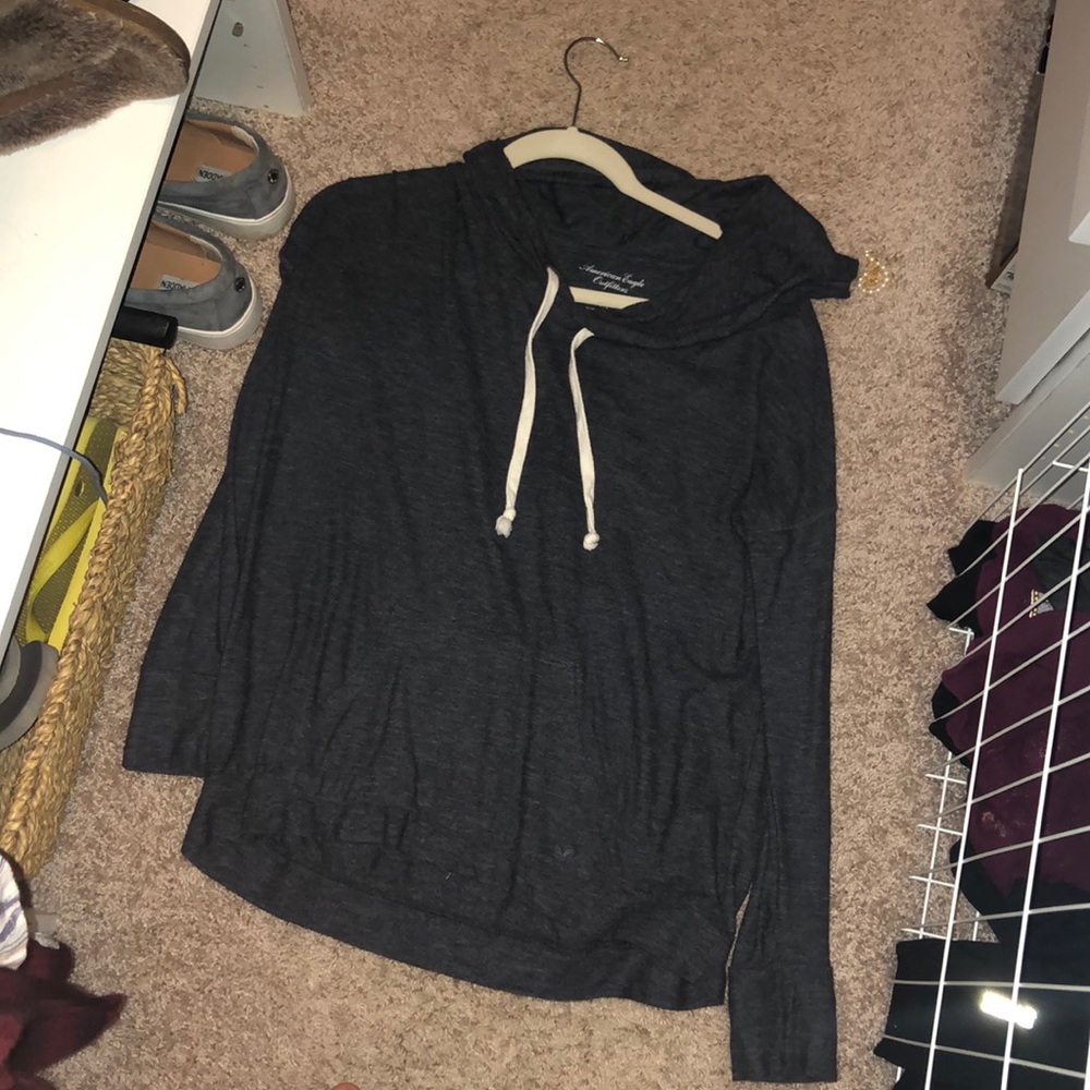 Grey hoodie american eagle